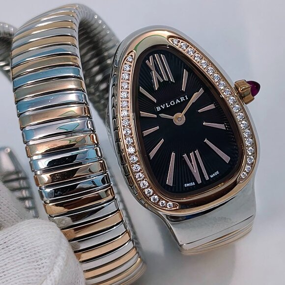 New BVLGARI Women's Quartz Spiral Wristwatch - Picture 1 of 5